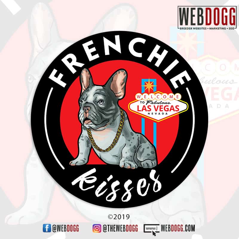 Frenchie Kisses Las Vegas, NV - Frenchie Breeder Logo Design