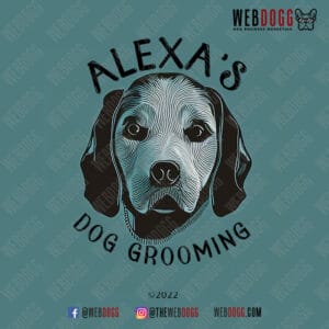 Alexa's-Dog-Grooming-Logo-Design-Webdogg